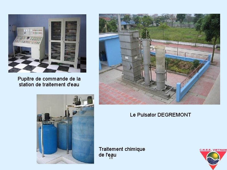 Pupitre de commande de la station de traitement d'eau Le Pulsator DEGREMONT Traitement chimique