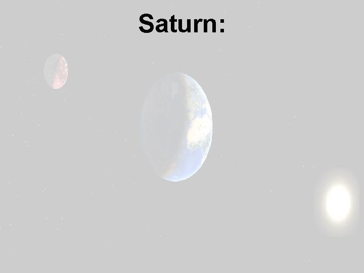 Saturn: 