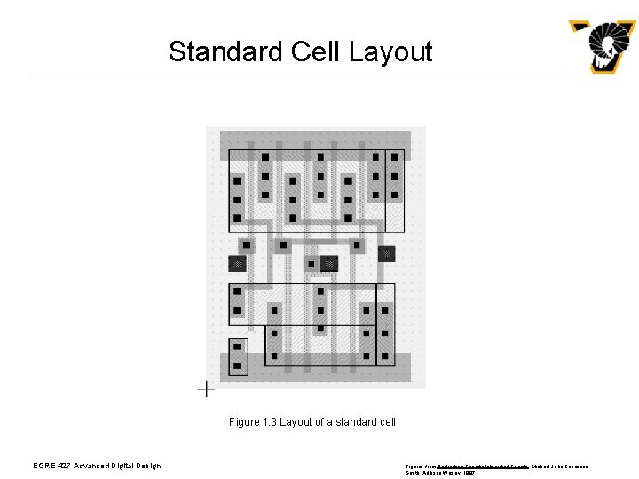 Standard Cell Layout Figure 1. 3 Layout of a standard cell EGRE 427 Advanced