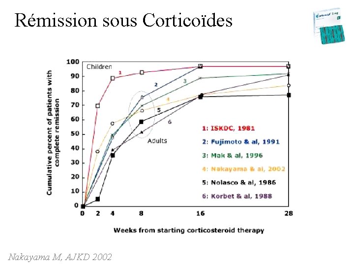Rémission sous Corticoïdes Nakayama M, AJKD 2002 Rémission sous Corticoïdes Nakayama M, AJKD 2002