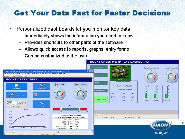 Get Your Data Fast for Faster Decisions • Personalized dashboards let you monitor key Get Your Data Fast for Faster Decisions • Personalized dashboards let you monitor key