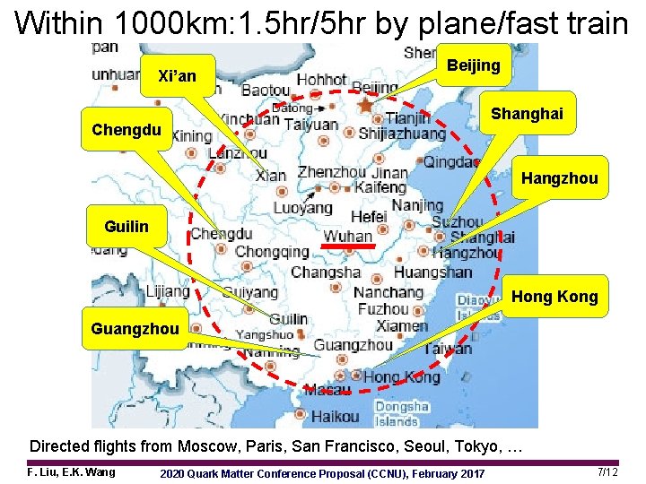 Within 1000 km: 1. 5 hr/5 hr by plane/fast train Xi’an Beijing Chengdu Shanghai Within 1000 km: 1. 5 hr/5 hr by plane/fast train Xi’an Beijing Chengdu Shanghai