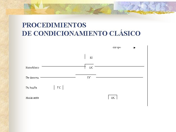 PROCEDIMIENTOS DE CONDICIONAMIENTO CLÁSICO 