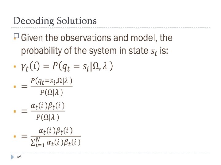 Decoding Solutions � 26 