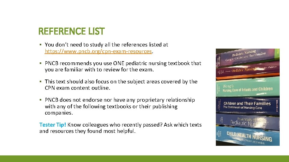 REFERENCE LIST ▪ You don’t need to study all the references listed at https: