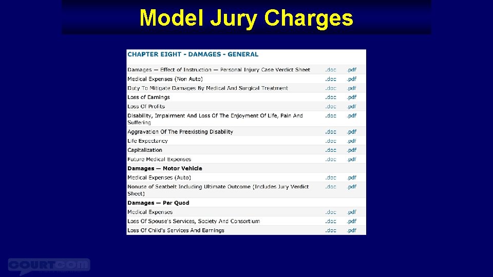 Model Jury Charges 