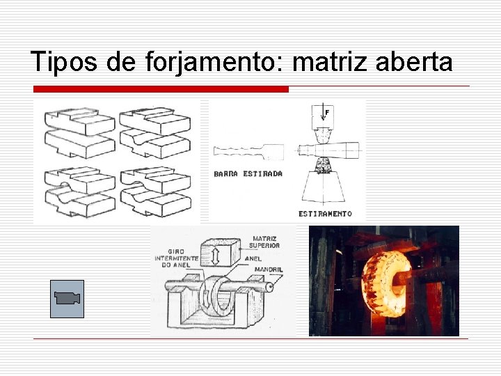 Tipos de forjamento: matriz aberta 