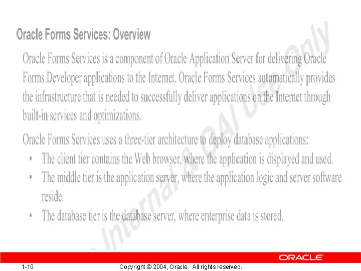 1 -10 Copyright © 2004, Oracle. All rights reserved. 