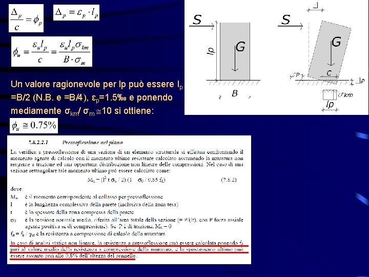 Un valore ragionevole per lp può essere lp =B/2 (N. B. e =B/4), εp=1.