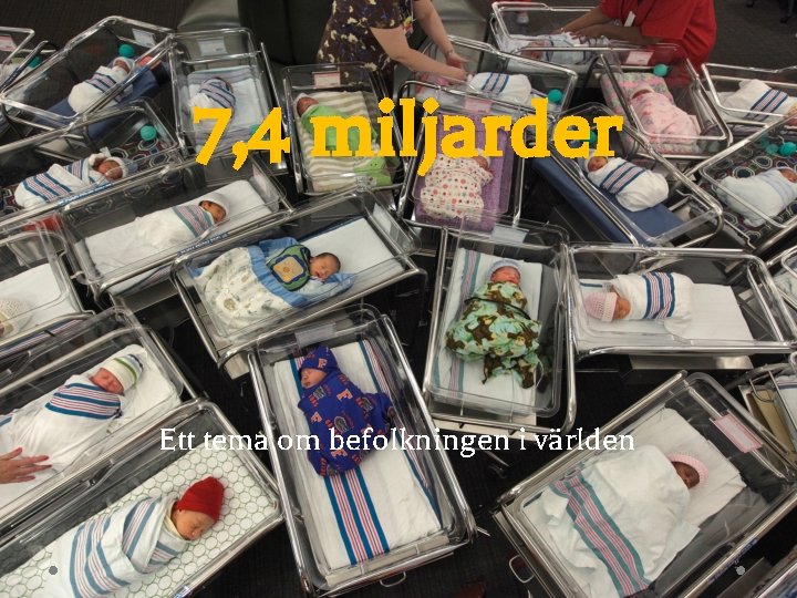 7, 4 miljarder Ett tema om befolkningen i världen 