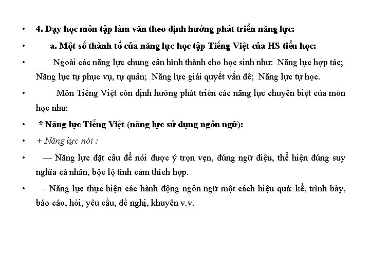  • 4. Dạy học môn tập làm văn theo định hướng phát triển