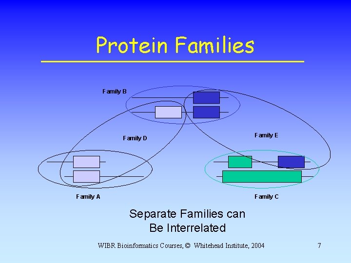 Protein Families Family B Family D Family A Family E Family C Separate Families Protein Families Family B Family D Family A Family E Family C Separate Families