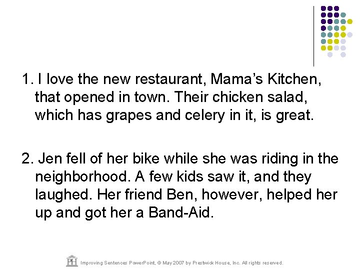 1. I love the new restaurant, Mama’s Kitchen, that opened in town. Their chicken
