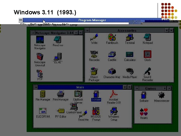 Windows 3. 11 (1993. ) 