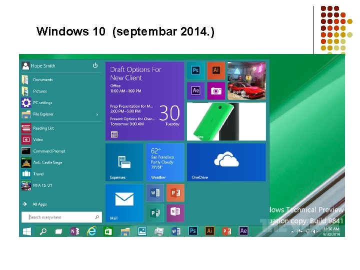 Windows 10 (septembar 2014. ) 