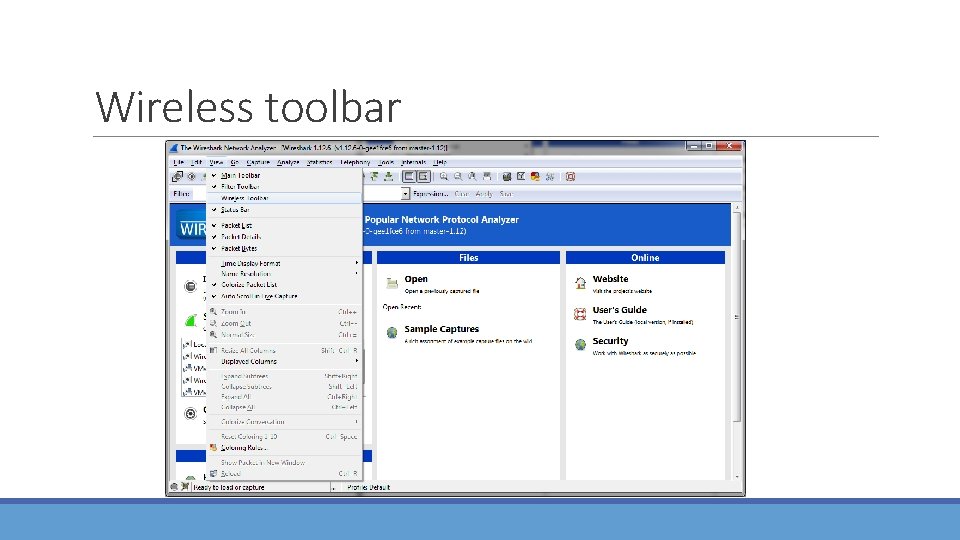 Wireless toolbar 