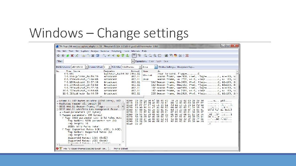 Windows – Change settings 