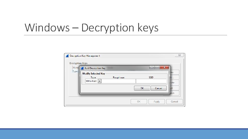 Windows – Decryption keys 