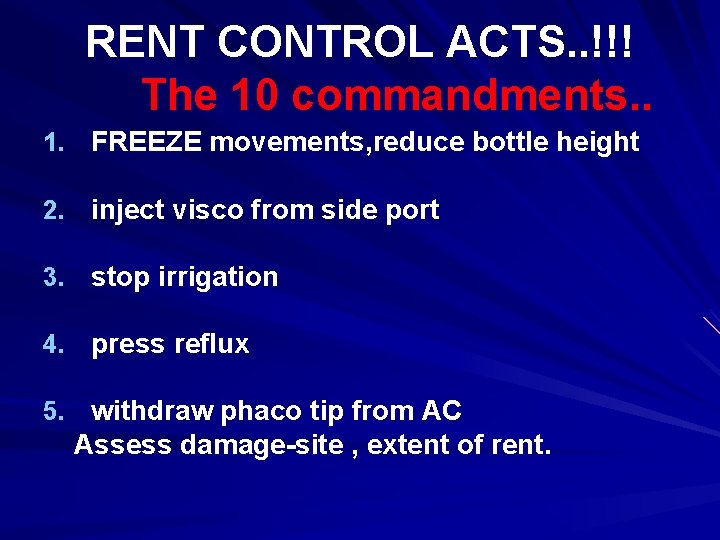 RENT CONTROL ACTS. . !!! The 10 commandments. . 1. FREEZE movements, reduce bottle