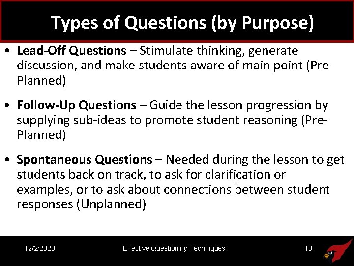 Effective Questioning Techniques Questioning And Discussion Techniques
