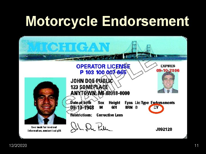 Motorcycle Endorsement 12/2/2020 11 