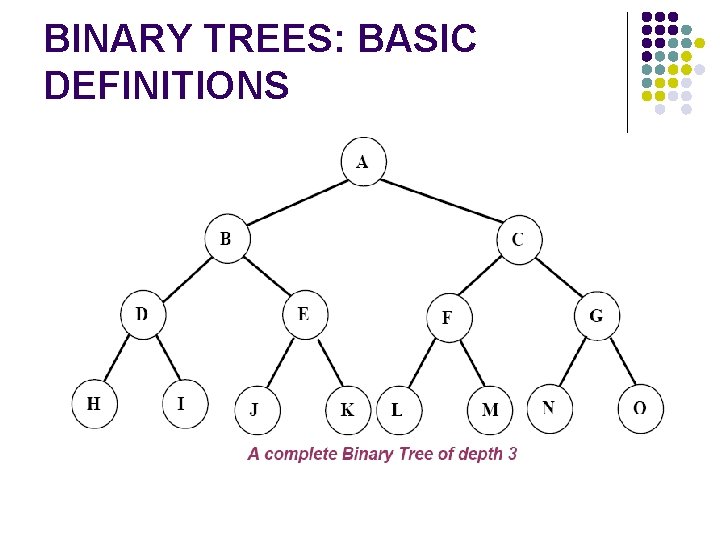 BINARY TREES: BASIC DEFINITIONS 