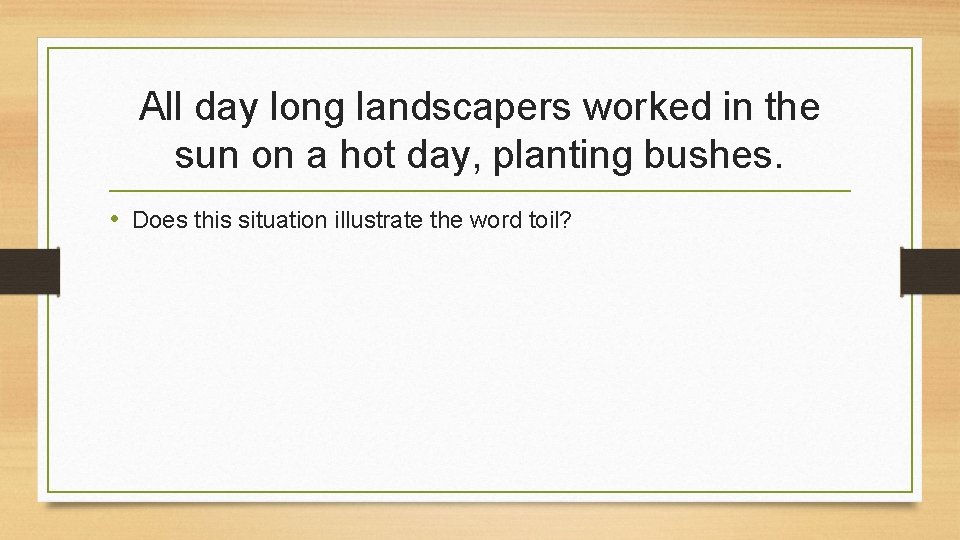 All day long landscapers worked in the sun on a hot day, planting bushes.