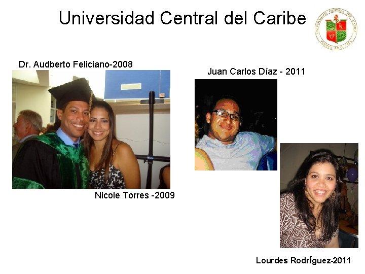 Universidad Central del Caribe Dr. Audberto Feliciano-2008 Juan Carlos Díaz - 2011 Nicole Torres