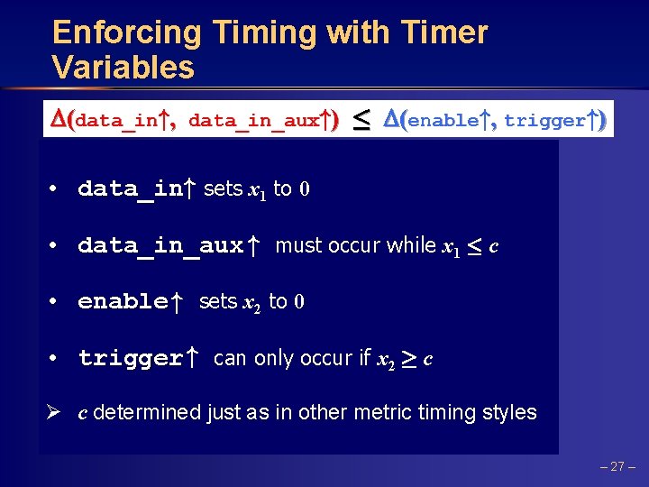 Reasoning About Timed Systems Using Boolean Methods Sanjit