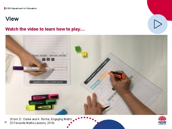 NSW Department of Education View Watch the video to learn how to play… (From: