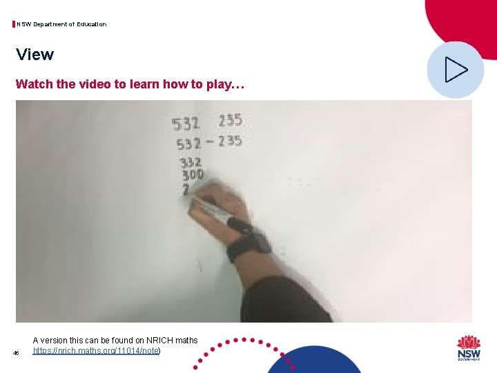NSW Department of Education View Watch the video to learn how to play… 46