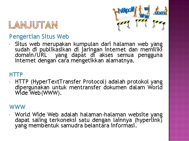 Pengertian Situs Web Situs web merupakan kumpulan dari halaman web yang sudah di publikasikan