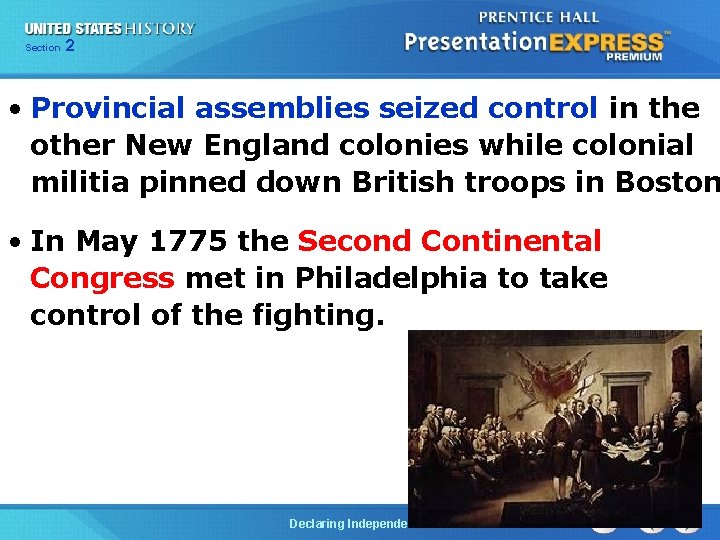 Chapter Section 2 25 Section 1 • Provincial assemblies seized control in the other