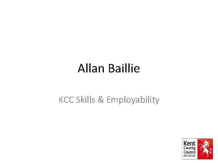 Allan Baillie KCC Skills & Employability 