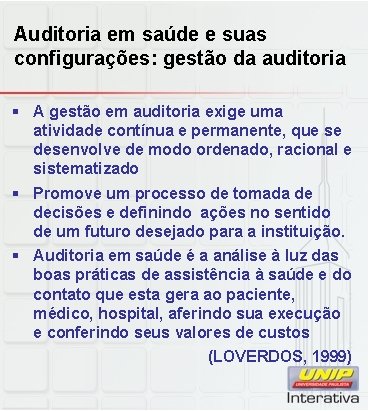 Auditoria em saúde e suas configurações: gestão da auditoria § A gestão em auditoria Auditoria em saúde e suas configurações: gestão da auditoria § A gestão em auditoria
