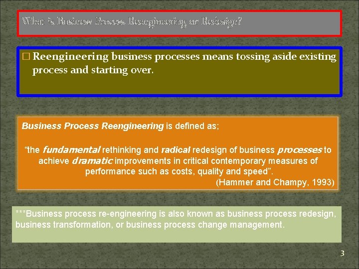 BUSINESS PROCESS REENGINEERING CONCEPTS Chapter 1 Know Where