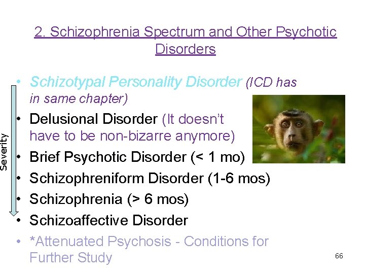 Severity 2. Schizophrenia Spectrum and Other Psychotic Disorders • Schizotypal Personality Disorder (ICD has