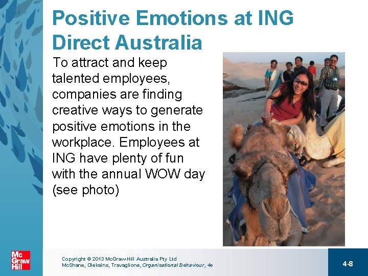 Positive Emotions at ING Direct Australia To attract and keep talented employees, companies are