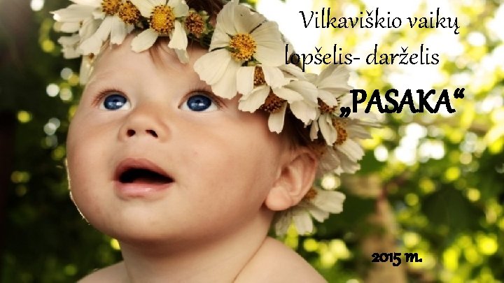 Vilkaviškio vaikų lopšelis- darželis „PASAKA“ 2015 m. 