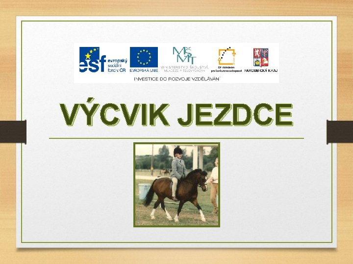 VÝCVIK JEZDCE 