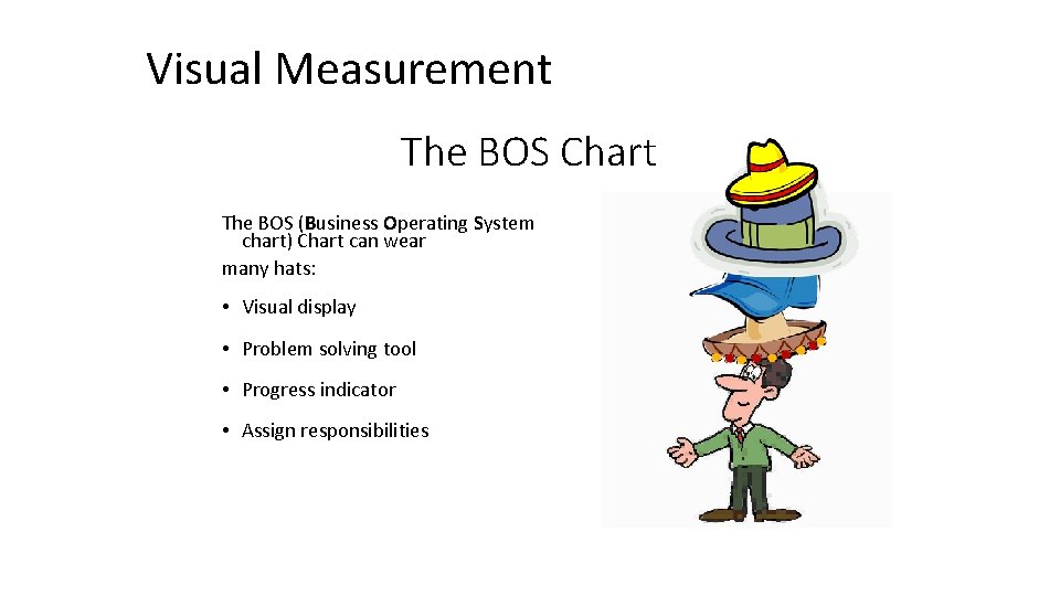 Visual Measurement The BOS Chart The BOS (Business Operating System chart) Chart can wear