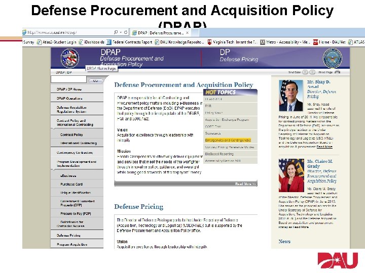 Defense Procurement and Acquisition Policy (DPAP) 