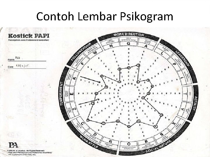 Contoh Lembar Psikogram 