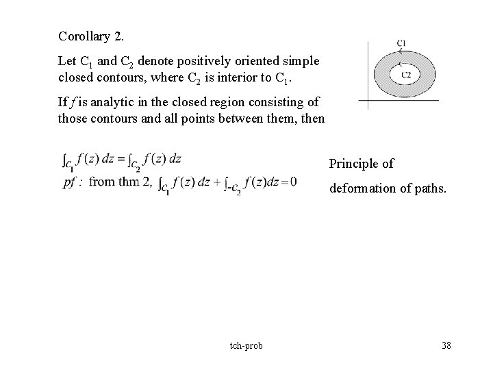 Corollary 2. Let C 1 and C 2 denote positively oriented simple closed contours,