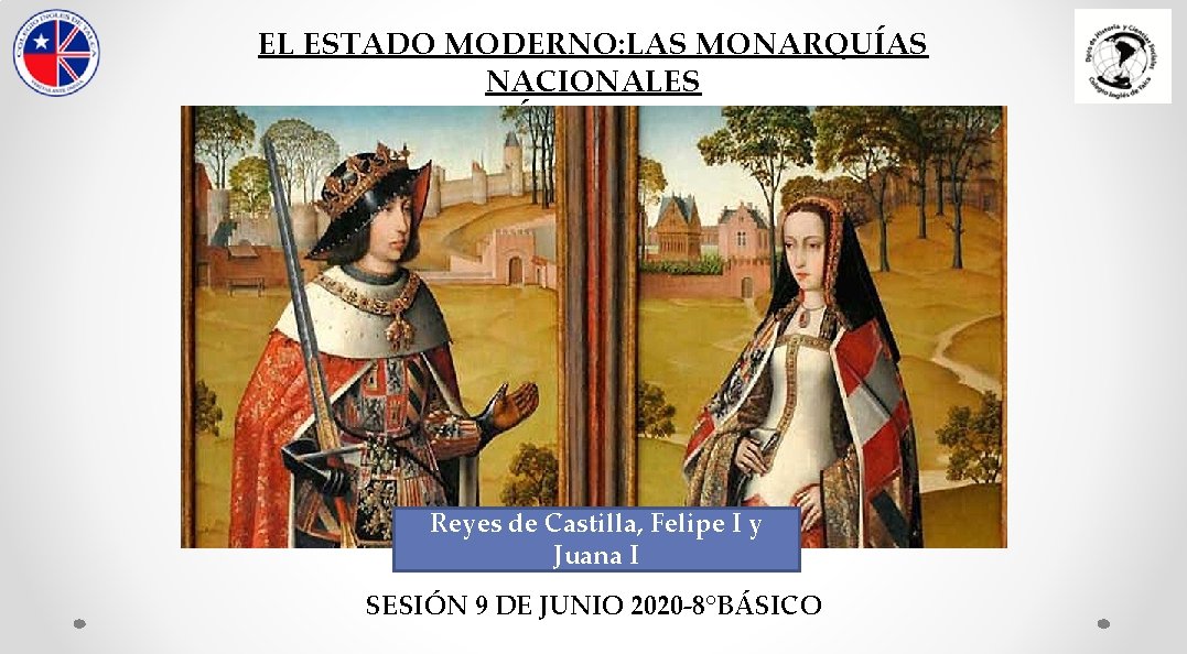 EL ESTADO MODERNO: LAS MONARQUÍAS NACIONALES CARACTERÍSTICAS GENERALES Reyes de Castilla, Felipe I y