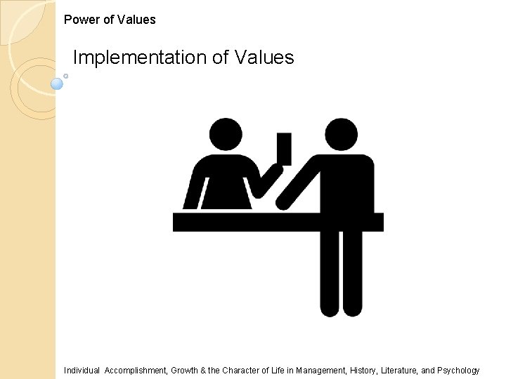 Power of Values Implementation of Values Individual Accomplishment, Growth & the Character of Life