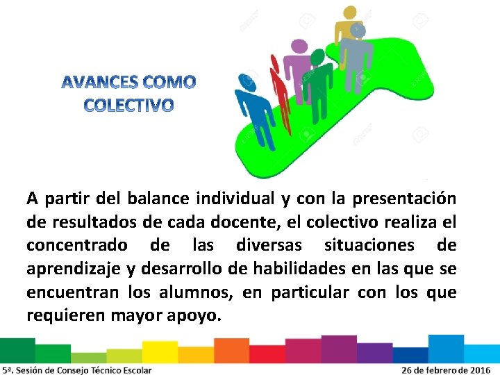 A partir del balance individual y con la presentación de resultados de cada docente,