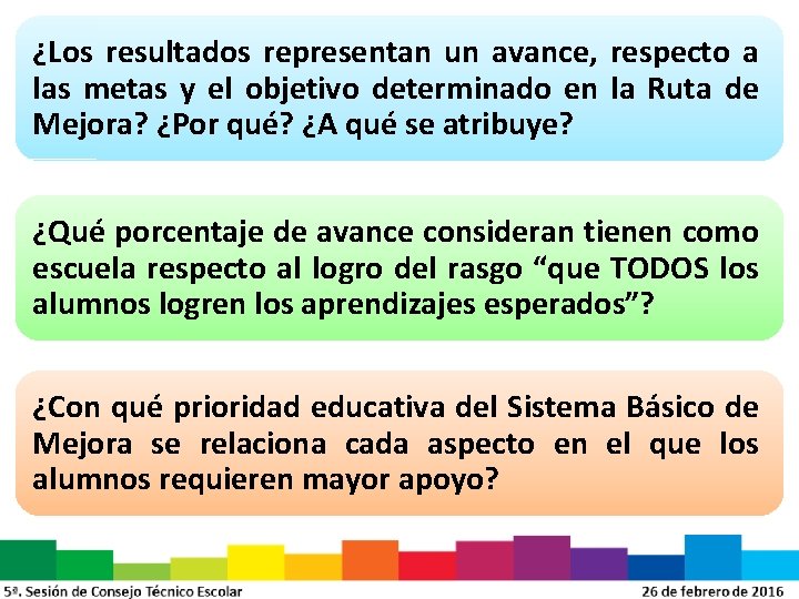 ¿Los resultados representan un avance, respecto a las metas y el objetivo determinado en