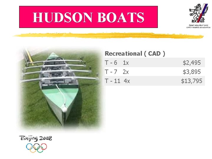 HUDSON BOATS Recreational ( CAD ) T - 6 1 x $2, 495 T