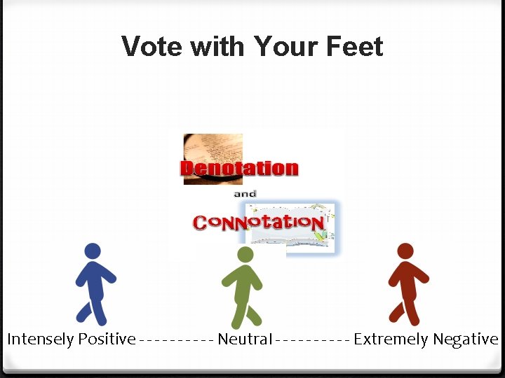 Vote with Your Feet Intensely Positive - - - - - Neutral - -
